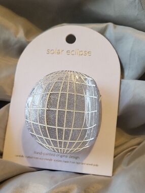 Silver Glitter Disco Ball Hair Clip Brand New Ls